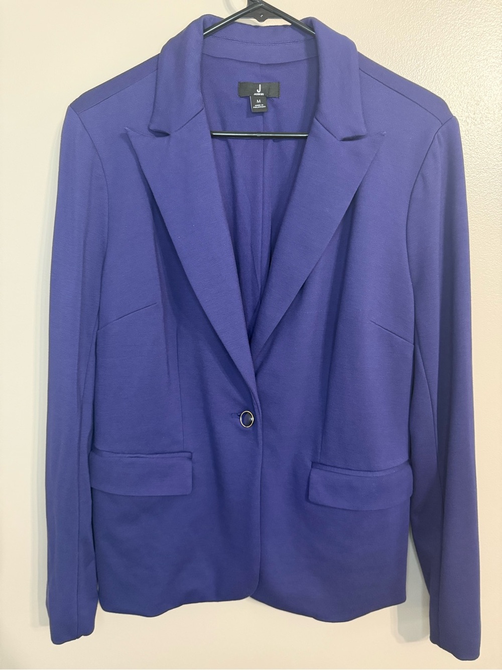 Jason Wu Purple Knit Tailored Structured Stretchy Classic Blazer Women's‎ M